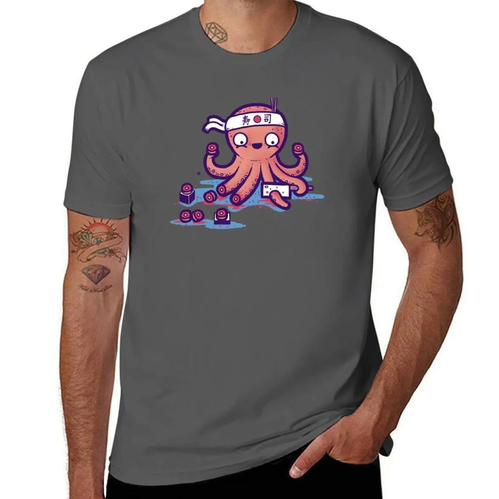 Octosushi TShirt Short sleeve tee blue archive blacks plus size men clothing