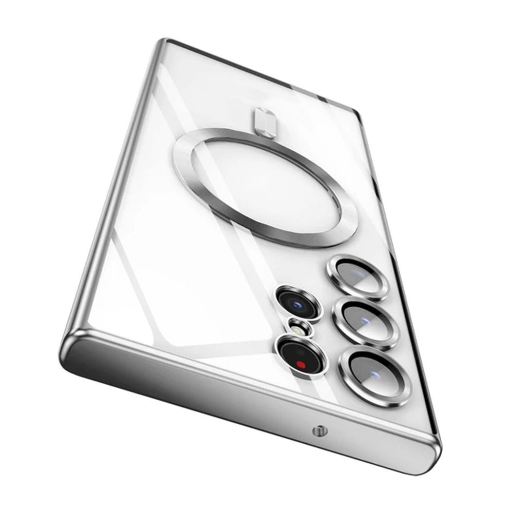 Luxury Plating Magnetic Case For Samsung Galaxy S21 S23 Fe S24 Ultra S22 Plus Apple Magsafe Cover 10H 6K Glass Camera Protect
