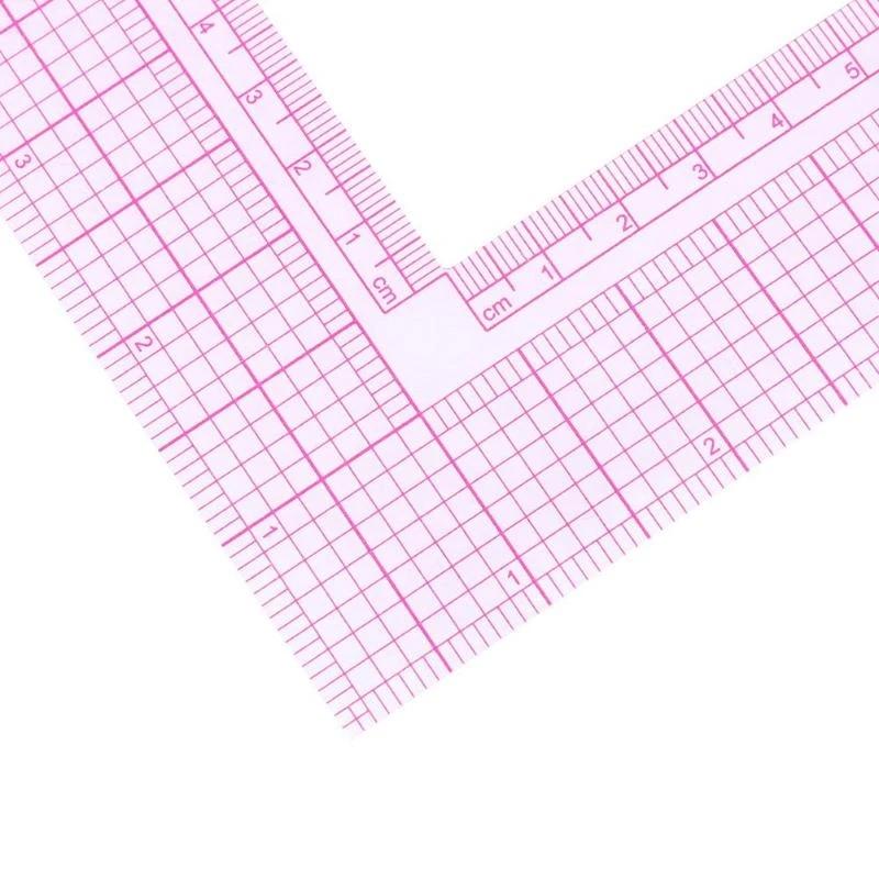 Kleidungsmarkierungslineal, L-förmiges Korrekturleselineal mit 90-Grad-Skala, Yard-Lineal für Kleidung, spezielles Lineal