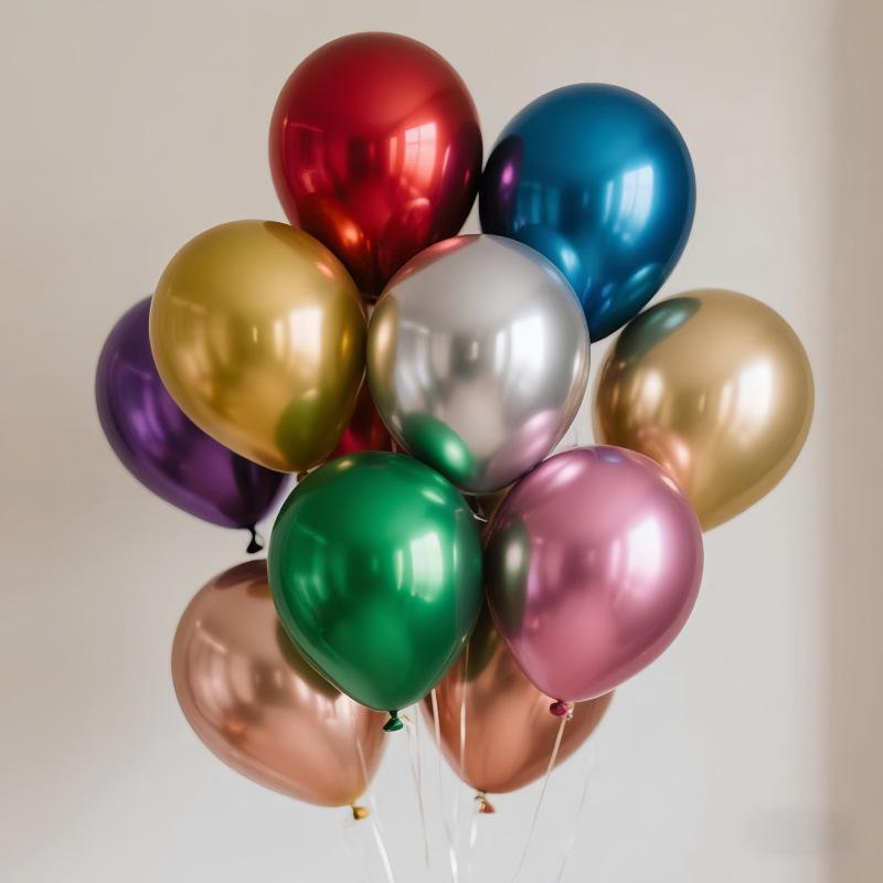 Metallic Helium Balloons: 10'' & 12'' for Weddings, Birthdays & Parties