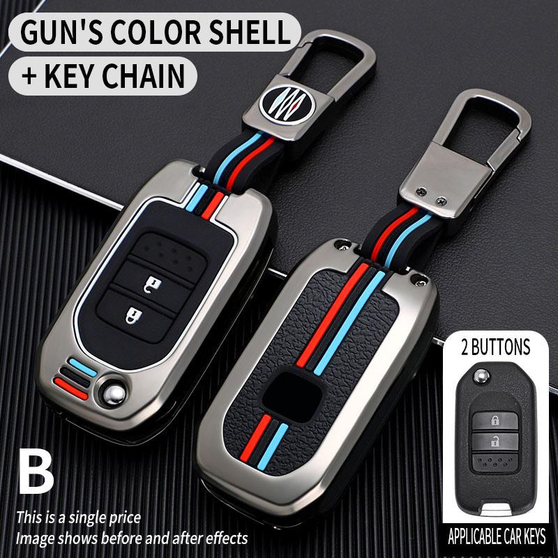 

Interior Mouldings Car Flip Key Case Cover Shell For Honda Civic Accord City Odyssey CR-V XR-V HR-V Vezel Jade Jazz Crider Fob A серый