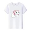 Fashion Marie Cat Cartoon Tees Summer Tops Hip Hop Short Sleeve Girl T-Shirts Plus Size Clothing Blouses Gift Unisex