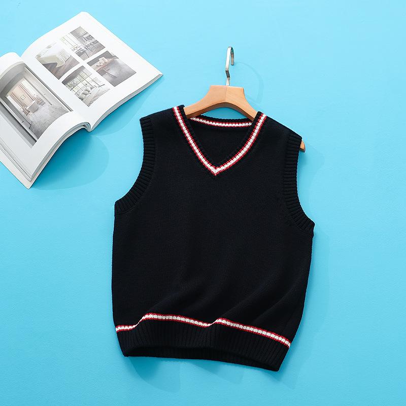College Style Knitted Vest Spring and Autumn Fashion New All-match Casual Simple Knitted Sweater Vest