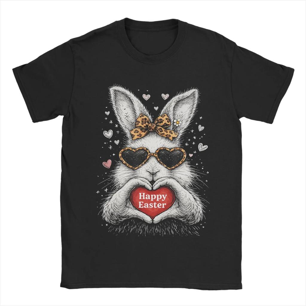Funny Dabbing Bunny Easter Day Rabbit Happy Easter T Shirt WOMENs Unisexs Casual TShirt Round Neck Tees Short Sleeve Clothing