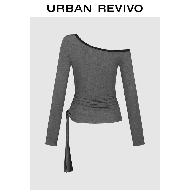 UR Women s Asymmetric Neck Tie-Waist T-shirt L