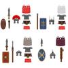 MOC Building Blocks Medieval Character Accessories Warhorses Militiamen Dragons Castles Knights Brick Gifts Toy Helmets Shields