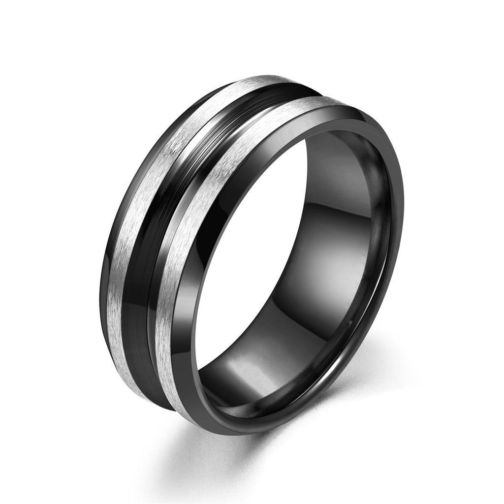 Men's Rotating Cross Titanium Steel Ring - European & American Style Stainless Steel Jewelry