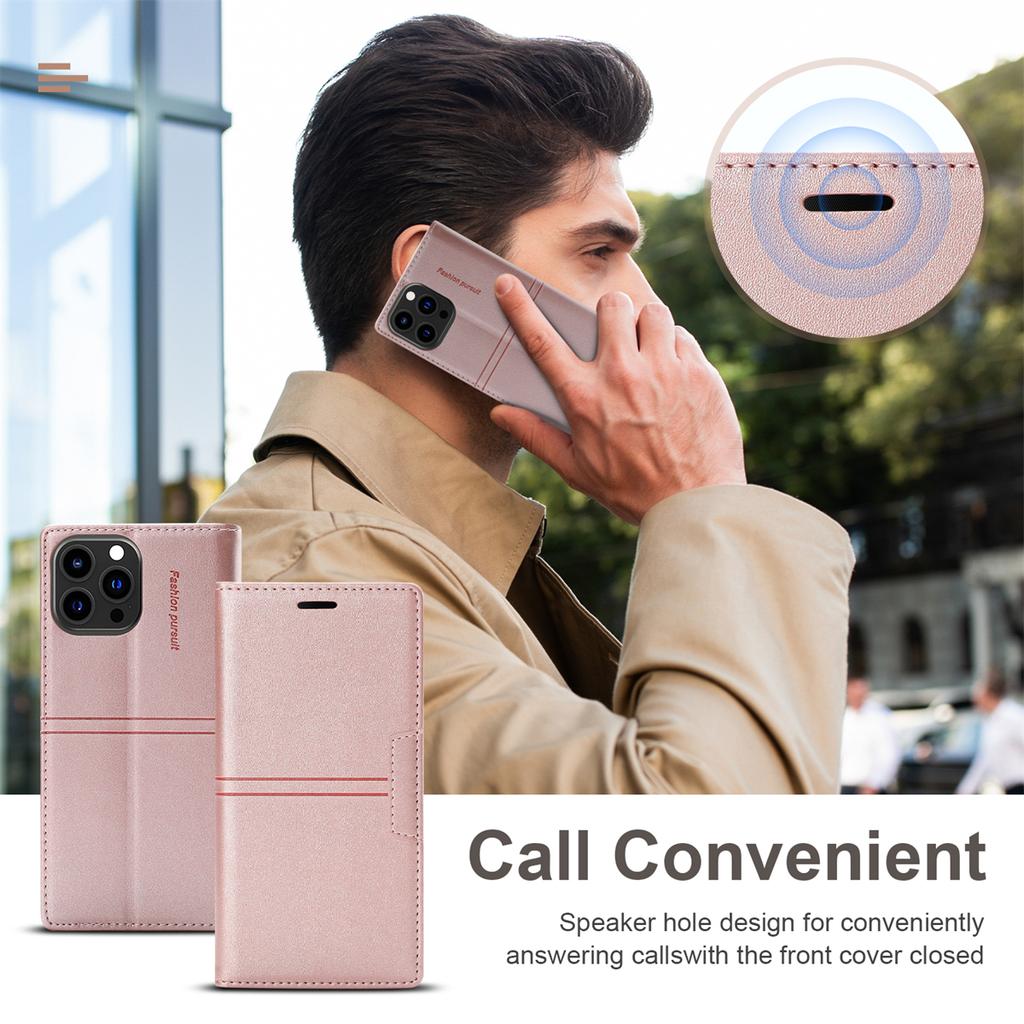 For iPhone 16e Wallet Case Magnetic Closing Leather Phone Cover