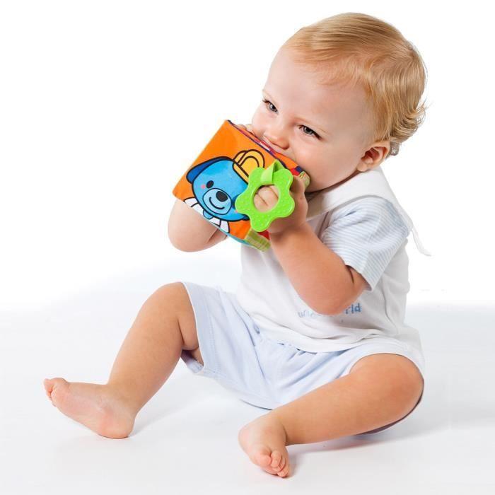 Blocs mous en tissu d'apprentissage - MOLTO - Cubes &amp; Fun - Bleu - Multicolor - Mixte