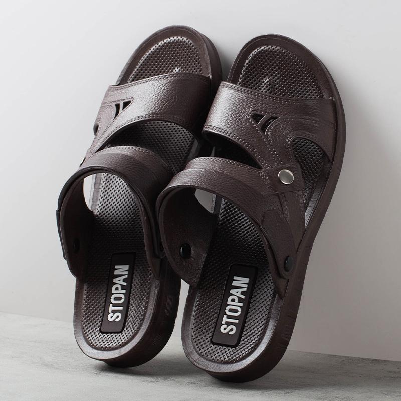 

Летние мужские сандалии ПВХ тапочки для мужчин сандалии двойного ношения толстая подошва повседневная пляжная обувь мужские модные тапочки 41