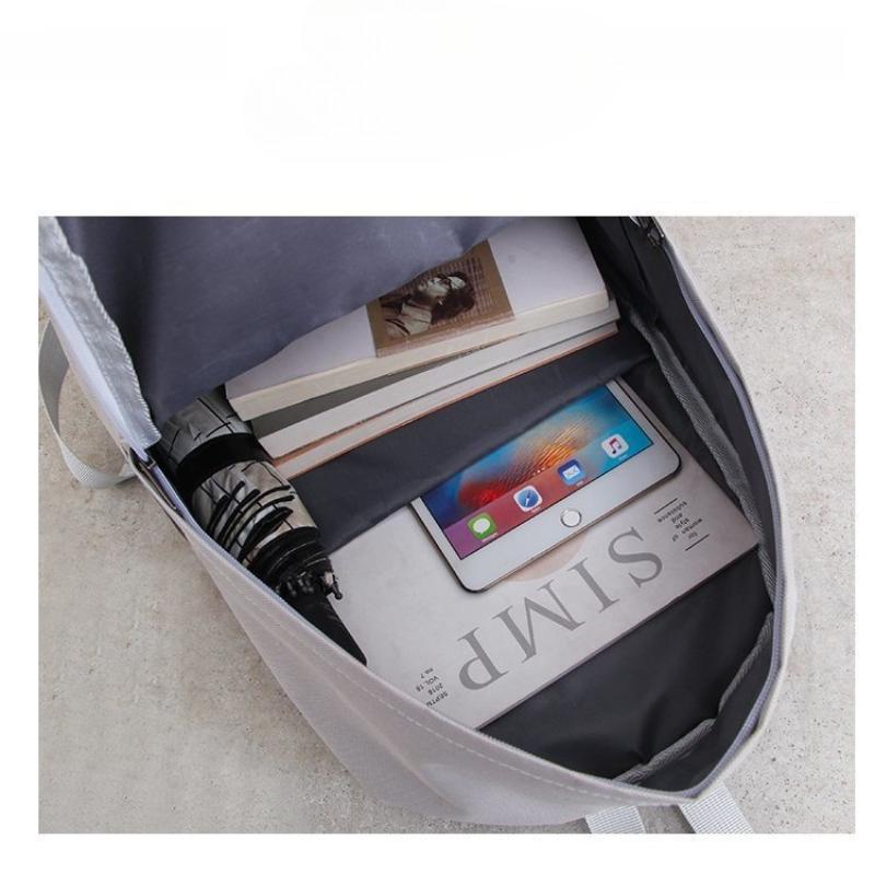 4Pcs/set Middle and High School Campus Student Schoolbag Four-piece Korean Version Ins Style Student Backpack Oxford Cloth Anti-splashing Backpack