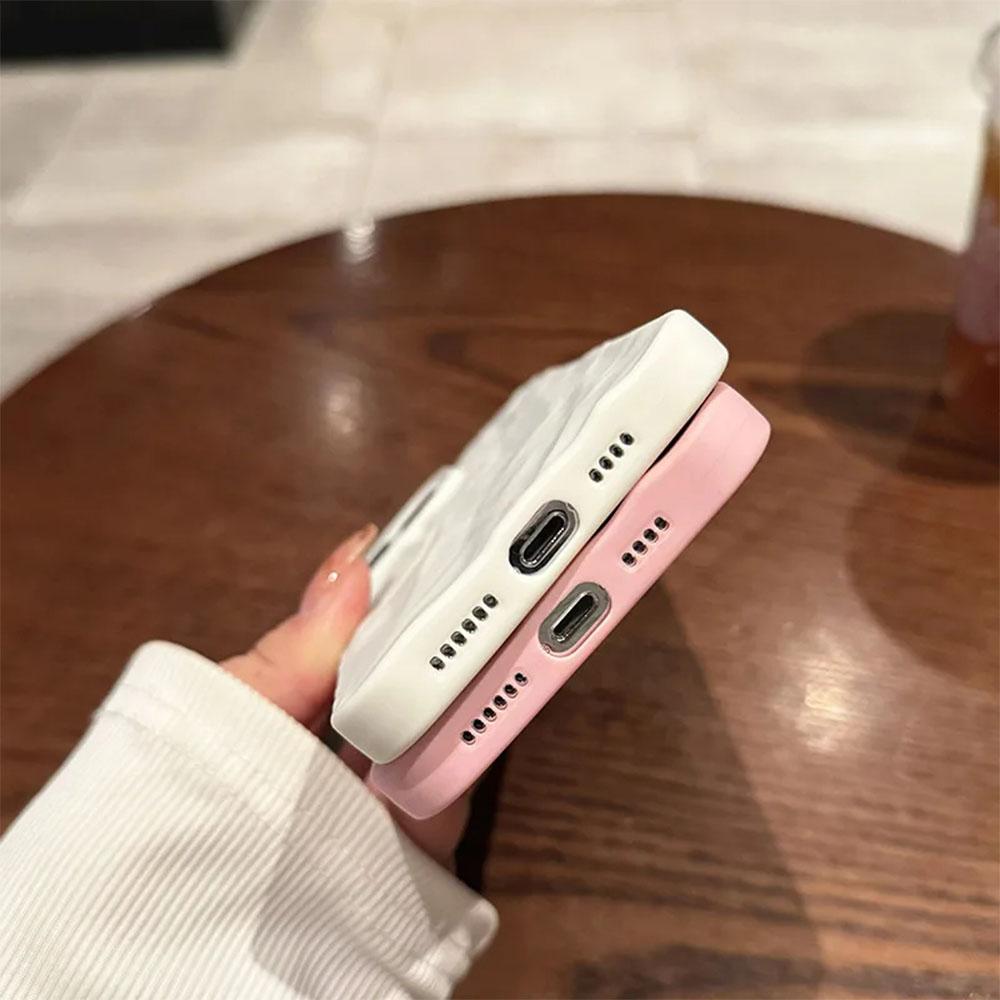 Měkký skládací vzor pouzdro na telefon pro iPhone 11 12 13 14 15 Pro Max X Xs XR Max Plus Candy Bumper silikonový kryt