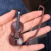 Home Decor Crafts Violin Model 1/12 Miniature Violin Dollhouse Toys Mini Musical Instruments  Decor