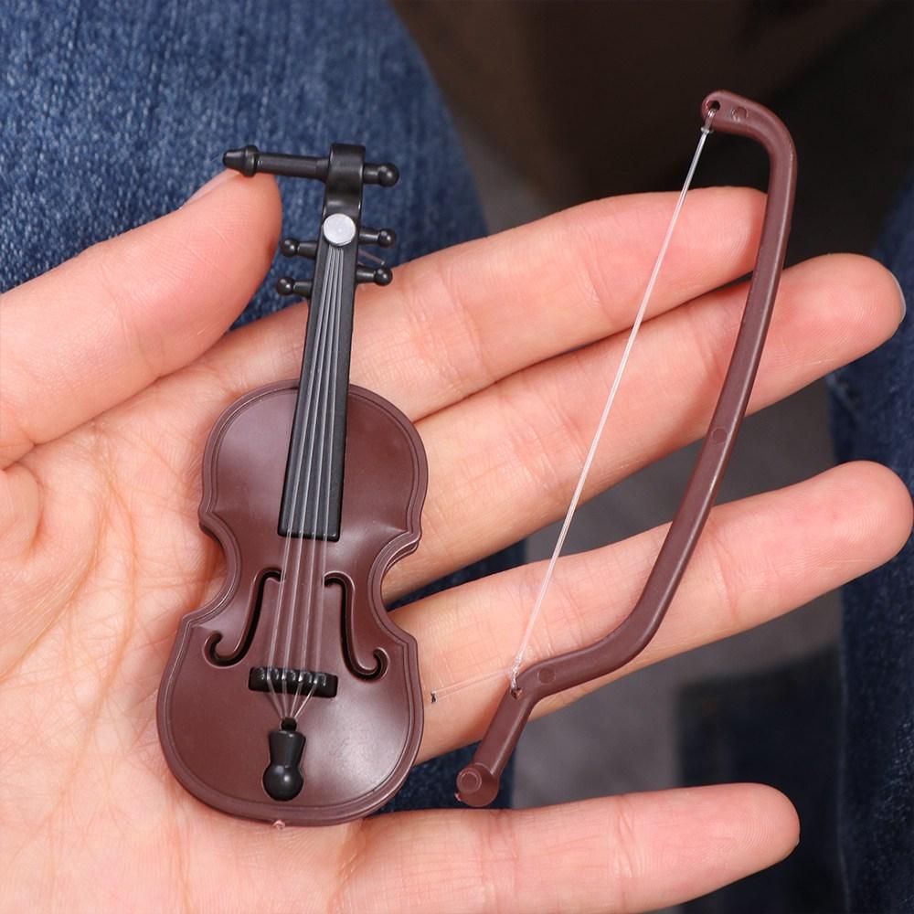 Home Decor Crafts Violin Model 1/12 Miniature Violin Dollhouse Toys Mini Musical Instruments  Decor
