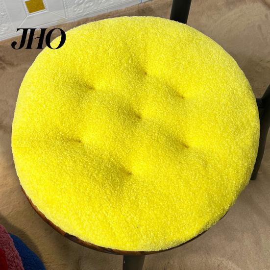 Flauschiges kurzes Plüschkissen Sitz rund Futon-Design Oberfläche extra dick Stuhl Boden rutschfest einfarbig gemütlich