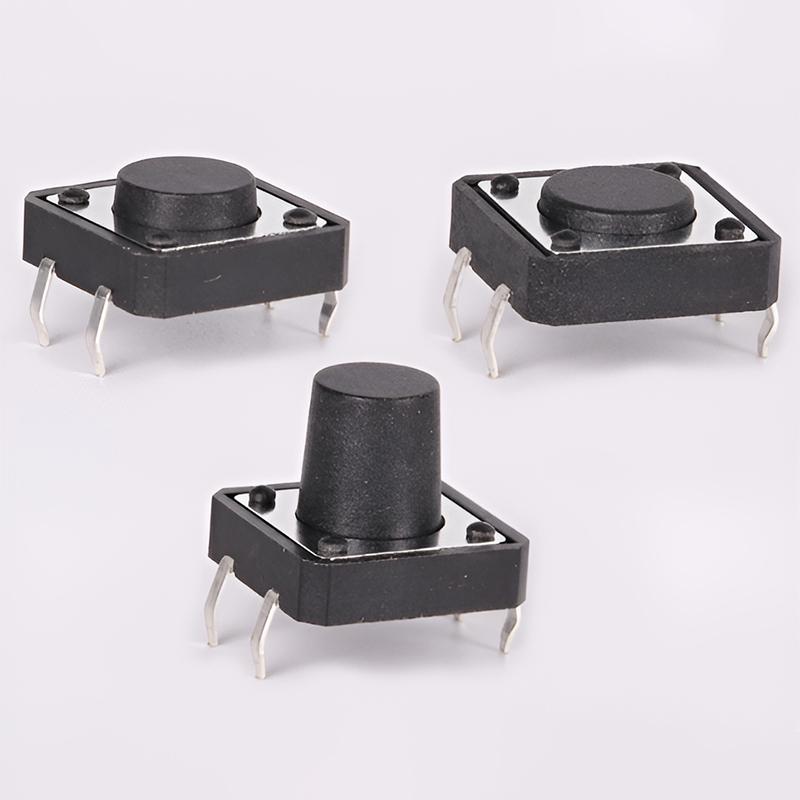 10PCS 12x12 Self-Reset Tact Switch 12*12 Handle Height 5.0mm 4-Pin 50mA DC 12V Vertical Type Electronic Push Button Switch Switches4