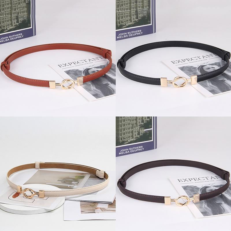 1Pc Adjustable Plutonium Leather Ladies Dress Accessories Slim Belts Thin Women Belt Belts Alloy Buckle  Female Waist
