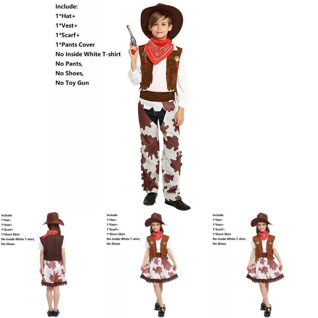 Boys Girls Cowboy Wild Western Costume Set With Vibrant Colors And Cozy Material