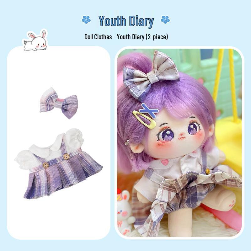 20cm Cotton Plush Doll Clothing Set - Daily Outfits for Boys & Girls