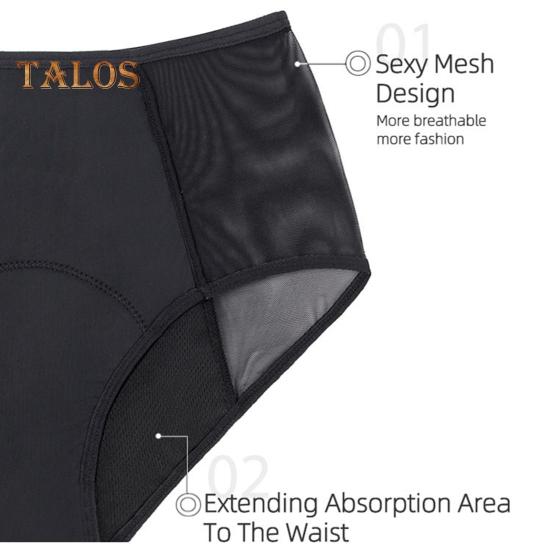 Dámské spodky Vysoký pas Čtyřvrstvá větší velikost Síťovina se zdviženým zadečkem Patchwork Elastické období Zabránění prosakování Kalhotky Menstruační kalhotky Dámské spodní prádlo