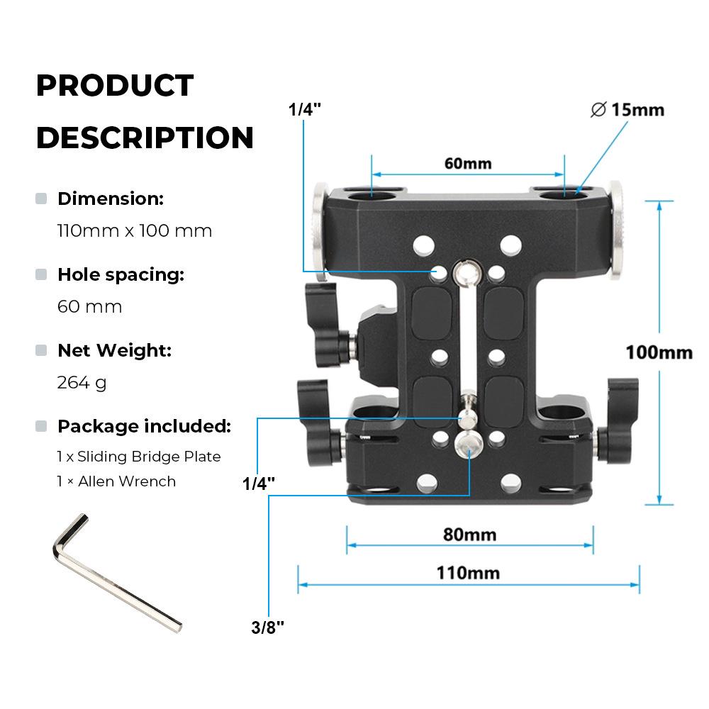 

HDRIG Iron Head Quick Release Skateboard Clamp with ARRI Gear and Camera Screw чорний