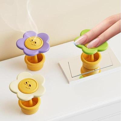 Kulp Tuvalet Basma Düğmesi Çiçek Şeklinde Basmalı Hazne İtme Anahtarı Tuvalet Banyo Odası Dekoru Su Basmalı Sifon Düğmesi Aletleri