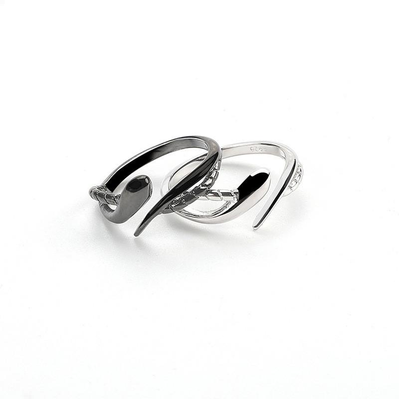 925 Premium Quality Silver Rope Snake Rings For Couples With Unique Adjustable Design