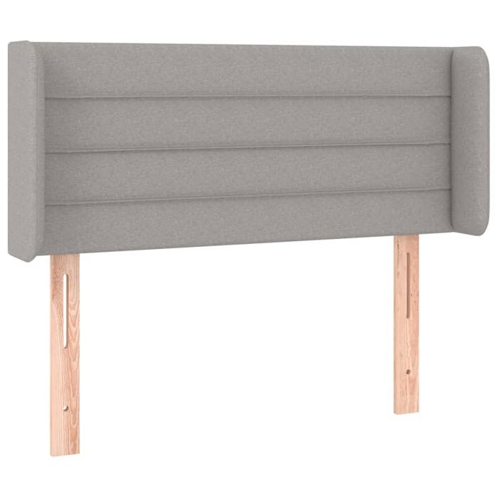 VidaXL Tête de Lit à LED Meuble de Chambre à Coucher Accessoire de Lit Simple Tête de Cadre de Lit Intérieur Gris Clair 3123350