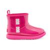 UGG Classic Clear Mini II Large LOGO Fleece Lined Big Boys Pink Red Kids' 1112386K-RCR