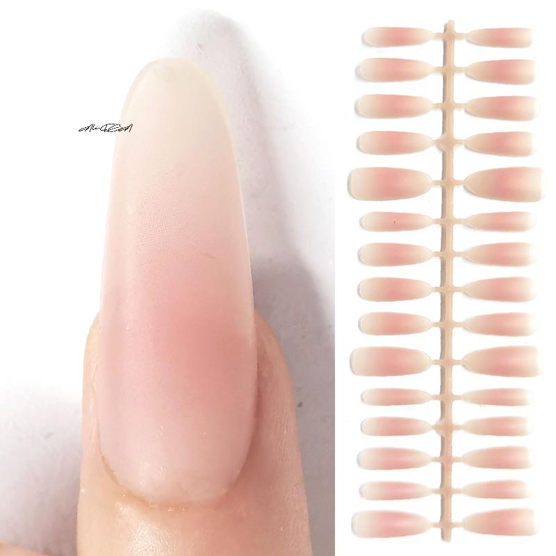30Pcs Blush Color Press On Nails Removable Wearable Fake Nails Nail Tips for Nail Art Extensions