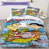Ed, Edd N Eddy Pattern Bedding,Quilt Set Quilt Cover Pillowcase Home Birthday Gift (1*duvet Cover+2*pillowcase,without core)SSJT0917068