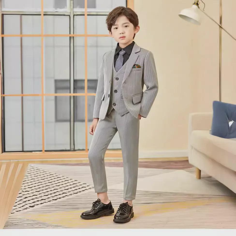 Boys' Autumn and Winter Formal Suit for Weddings and Events – Children's Dress Coat Set