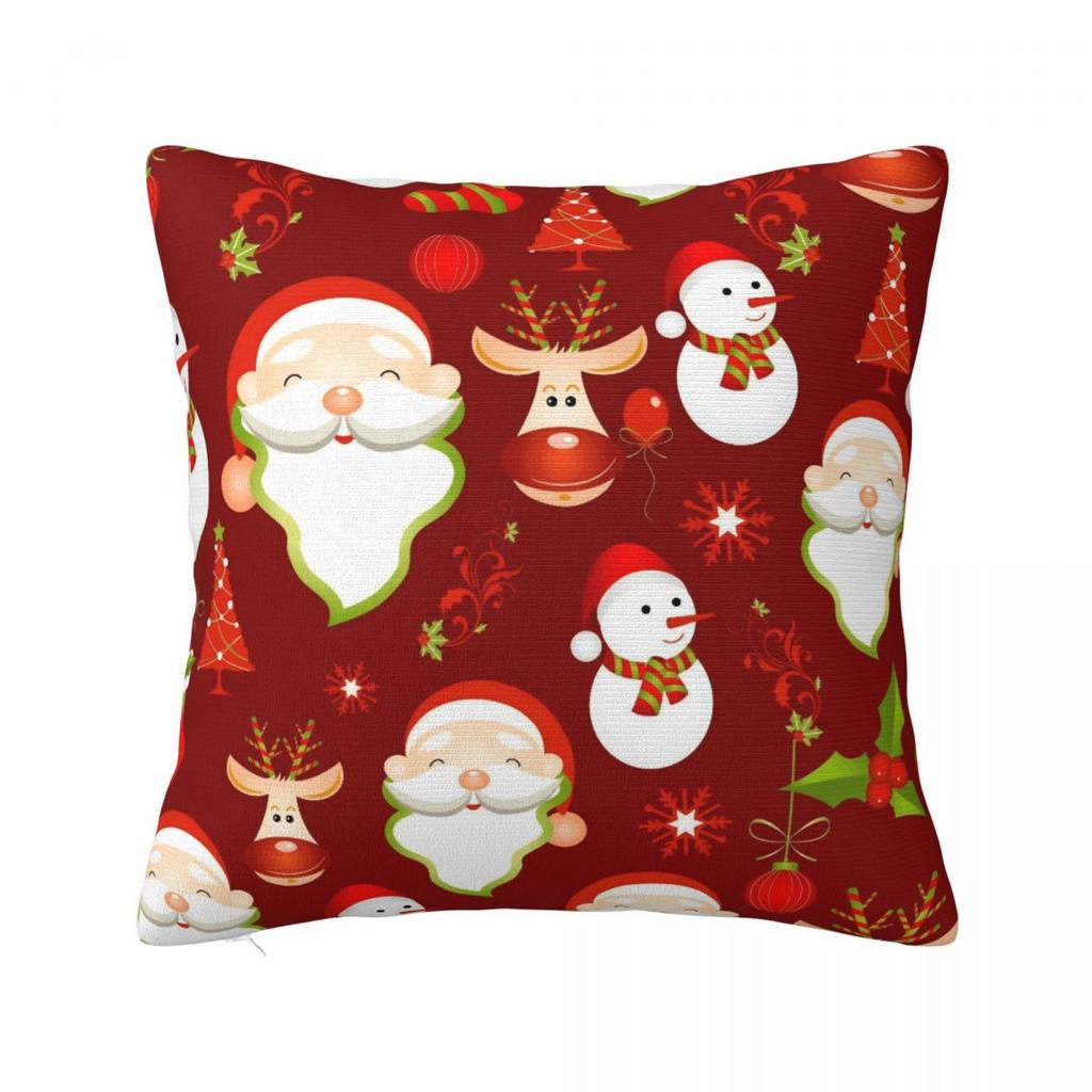 Christmas Pillow Case Cushion Cover Soft Printed Pillow Cover Novelty Pillowcases For Chair Sofa Home Decoration