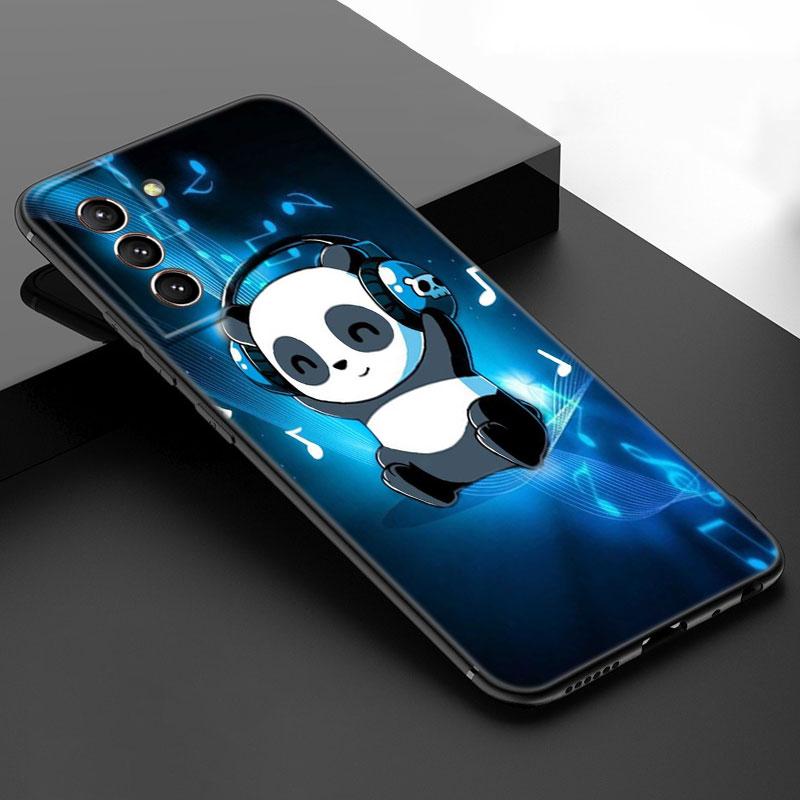 

Милый мультяшный панда черный силиконовый чехол для телефона Samsung Galaxy S23 S21 S20 FE S24 S22 Ultra S10E S10 S9 S8 Plus Samsung S24 Ultra