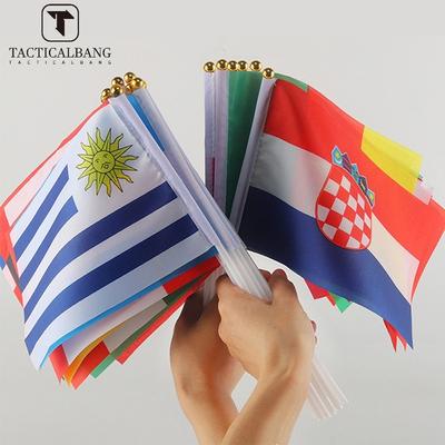 100 Stück/Packung Handfahne 2024 Europameisterschaft Fußballspiel Handgehaltene Mini-Flagge Nationalflagge für Fußballveranstaltungen Fans