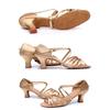 Elegant Satin 5 Cm High Heel Adult Female Latin Modern Ballroom Dancing Shoes