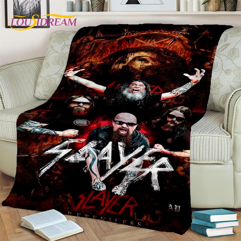 Rock Heavy Metal Slayer Band Blanket,Soft Throw Blanket for Home Bedroom Bed Sofa Picnic Travel Office Rest Cover Blanket Kids