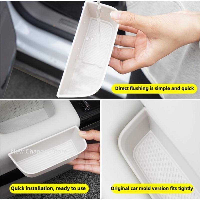 For Zeekr 7X 2024 2025 Car Door Storage Box Door Side Slot Storage Protection Pad Storage Box Interior Upgrade Parts