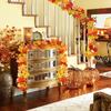 2/3pcs Artificial Maple Leaf Fall Garland Autumn Leaves Hanging Vines Thanksgiving Halloween Wedding Home Decorations 5.7Ft Each