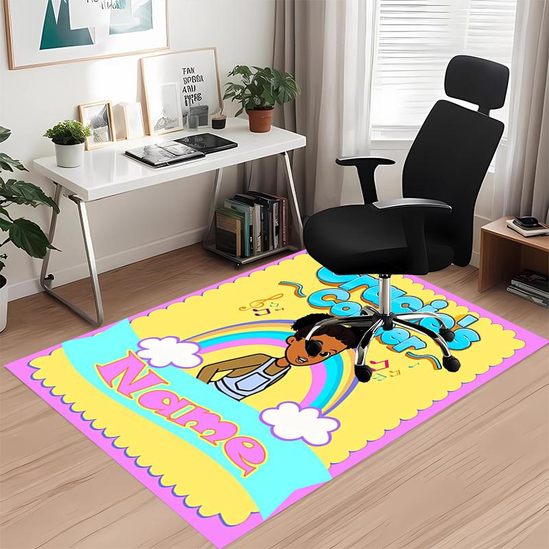 Custom Name Gracie's Corner Printed Carpet, for Office Chair Living Room Bedroom Kitchen Room Decor Gifts.