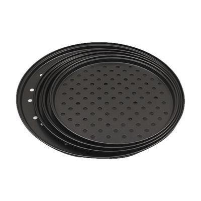 Wutuo Moule à pizza perforé antiadhésif 32 cm (Ensemble de 3)