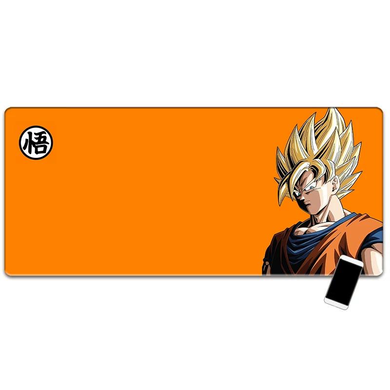 Boys Super Popular Dragon Ball Series Son Goku Printed Leather Mouse Pad yawed Edge Lock Computer Desk Keyboard Pad Children Learn To Write Desk Pad