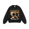 Oversized Cotton Hoodie With Street Portrait Print Unisex Loose Fit Long Sleeve Pullover Winter Casual Sweatshirt
