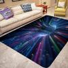 3D Galaxy Light Speed Print Flannel Rug Plush Soft Carpet For Living Room Bedroom Modern Sci Fi Decor Artistic Design