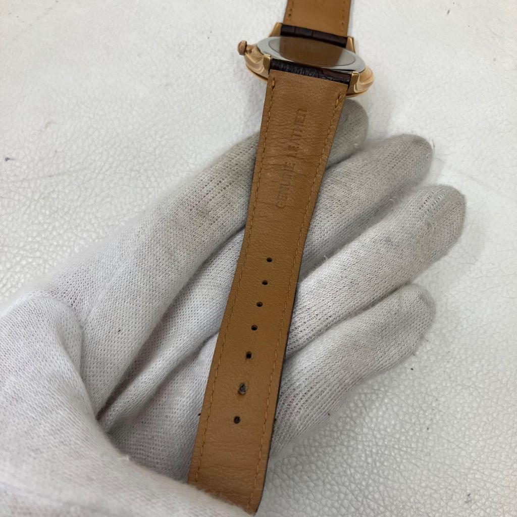 Used D9263 CITIZEN Citizen E031-S103738 Eco Drive Watch Quartz Watch Solar Battery Leather Brown Dark Brown
