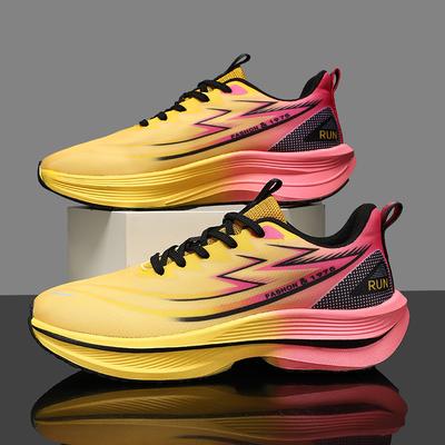 Men Sports Running Shoes Casual Carbon Board Marathon Breathable Lightweight Women's  Athletic Nonskid Sneakers Shoes