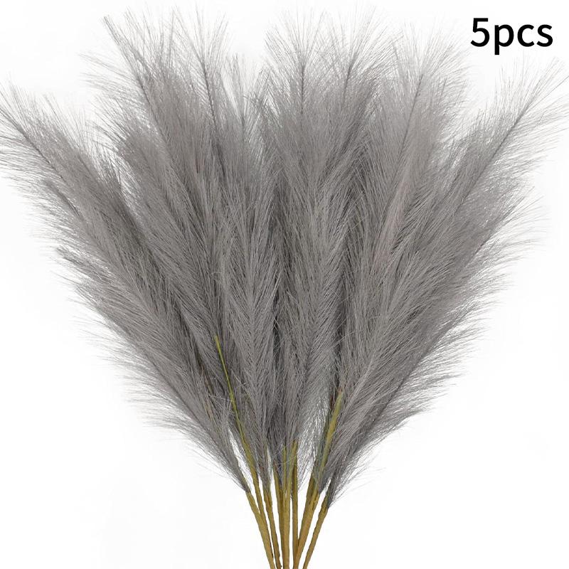 Simulated Reed Pampas Grass Artificial Plant Colorful Feather Decoration For Wedding Banquet Arrangement Shop Store Decor Props