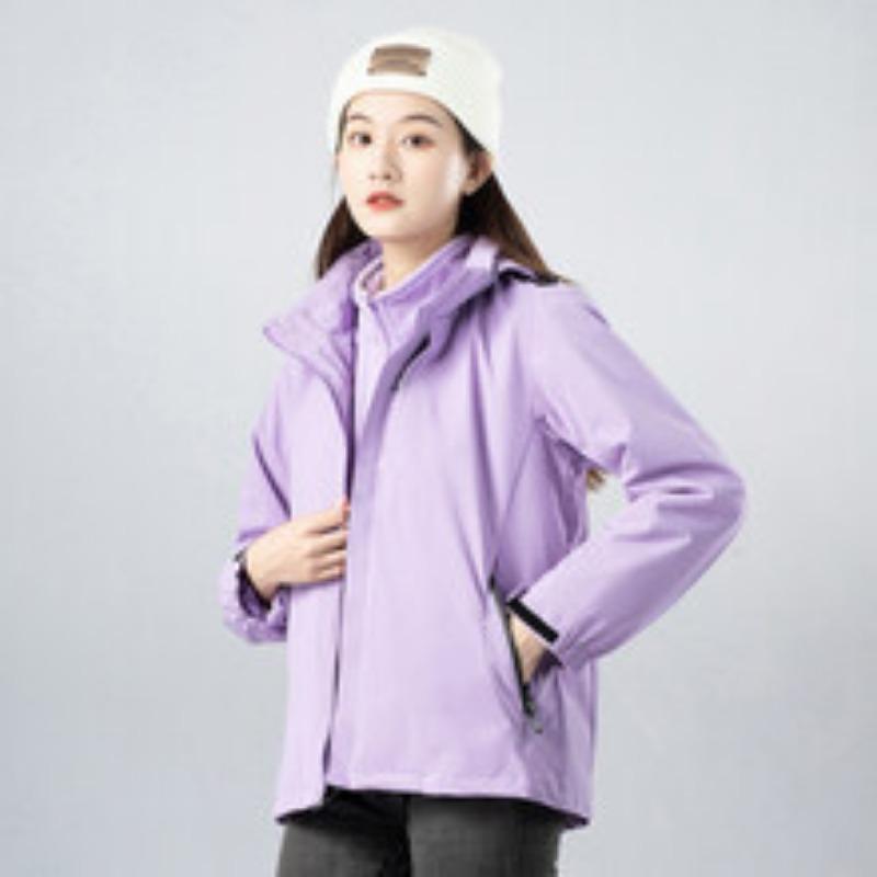 Outdoor Jackets for Men and Women, Fashionable Mountaineering Clothing, Three-in-one Detachable Velvet, Thickened and Warm Couple Winter Jackets