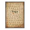 Stampe Artistiche Vintage Retro Yoga Tabella Ashtanga Posizioni Tela Opera d'Arte da Parete Senza Cornice