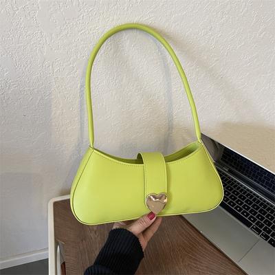 Simple Texture Solid Color 2025 Love Autumn Casual Shoulder Underarm Small Square Bag